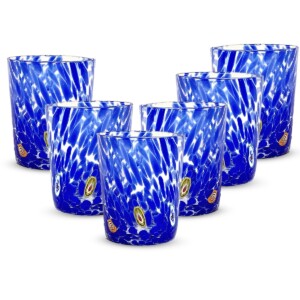 Set 6 pezzi Bicchiere Murano Blu