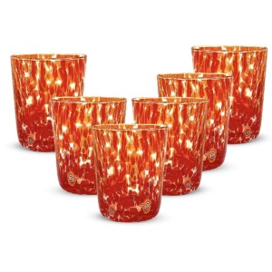 Set 6 pezzi Bicchiere Murano Rosso