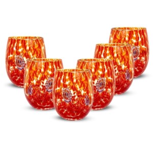 Set 6 pezzi Bicchiere Murano Rosso