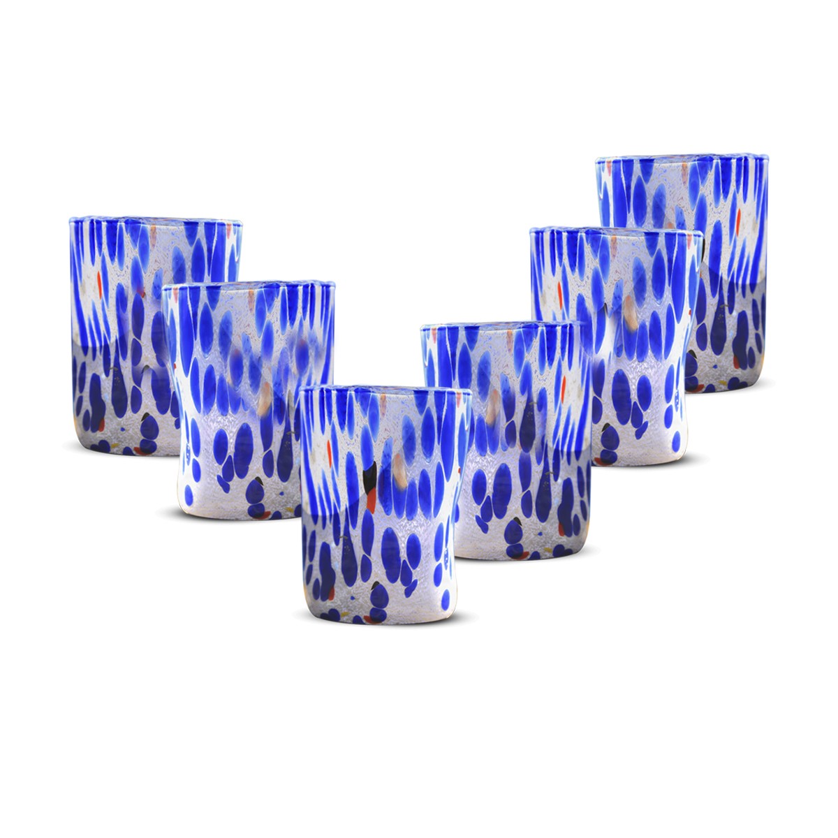 Set 6 pezzi Bicchiere Goto Murano Blu